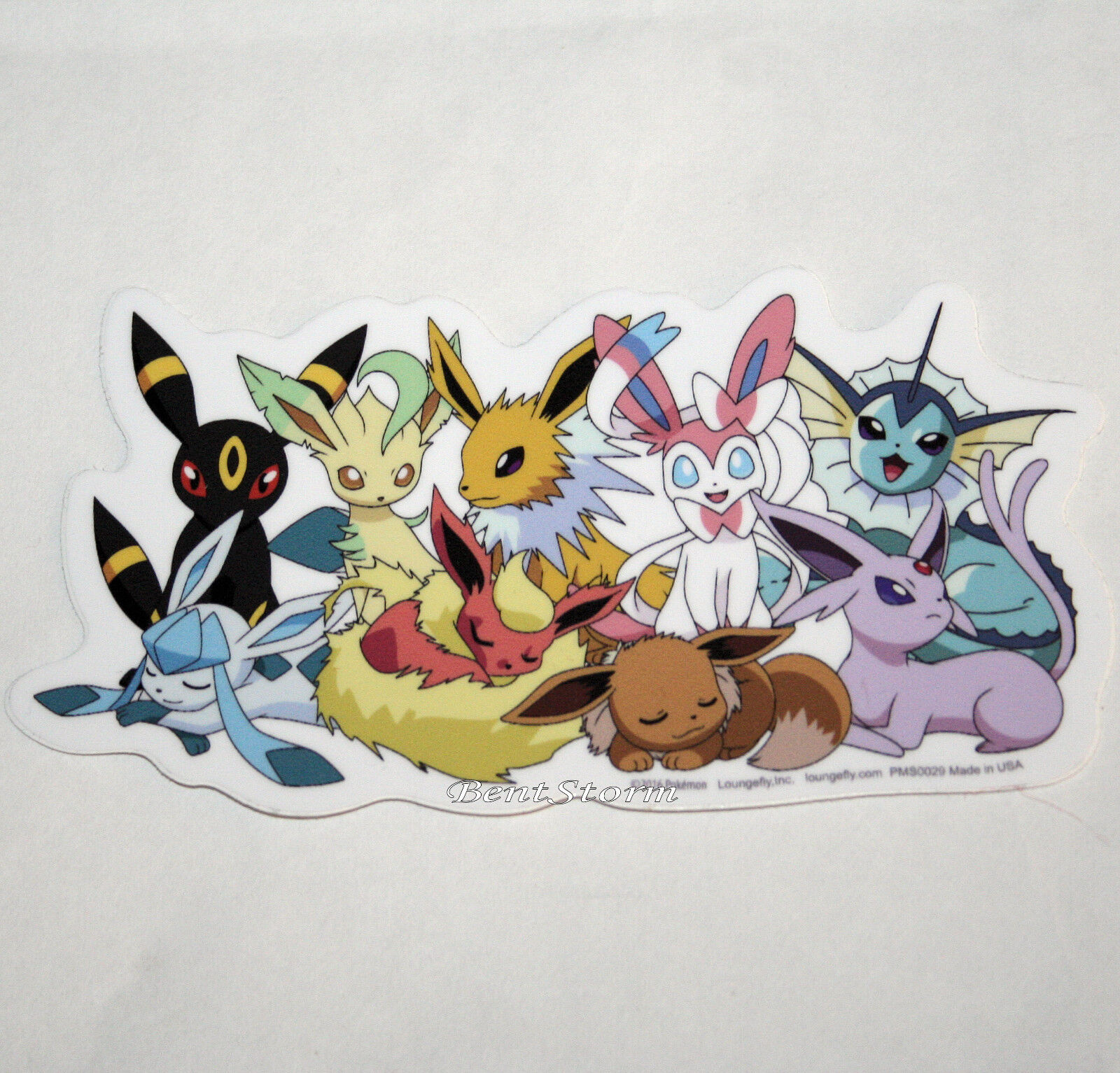 Pokemon Go Eevee Evolutions Sleepy Diecut Vinyl Wall Sticker