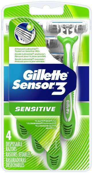 Gillette Sensor 3 Disposable 4ct Sensitive
