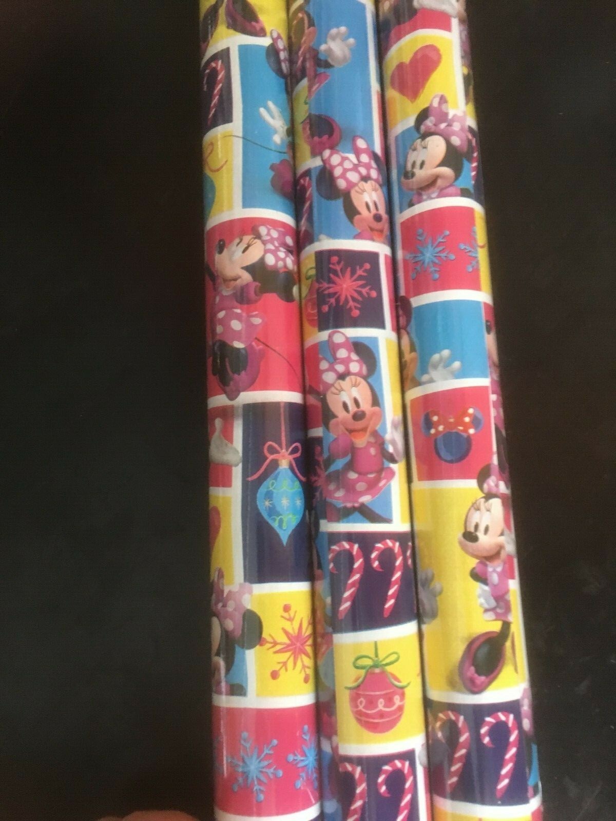 Disney Minnie Mouse Blocks Gift Wrap Wrapping Paper Roll Christmas 60 Sq Ft Minnie Mouse Christmas Wrapping Paper
