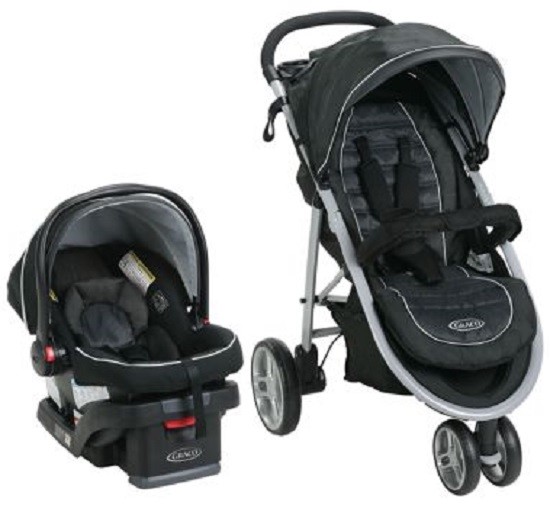 Graco Baby Aire3 Travel System Stroller with SnugLock 30 Infant Car Seat  Gotham