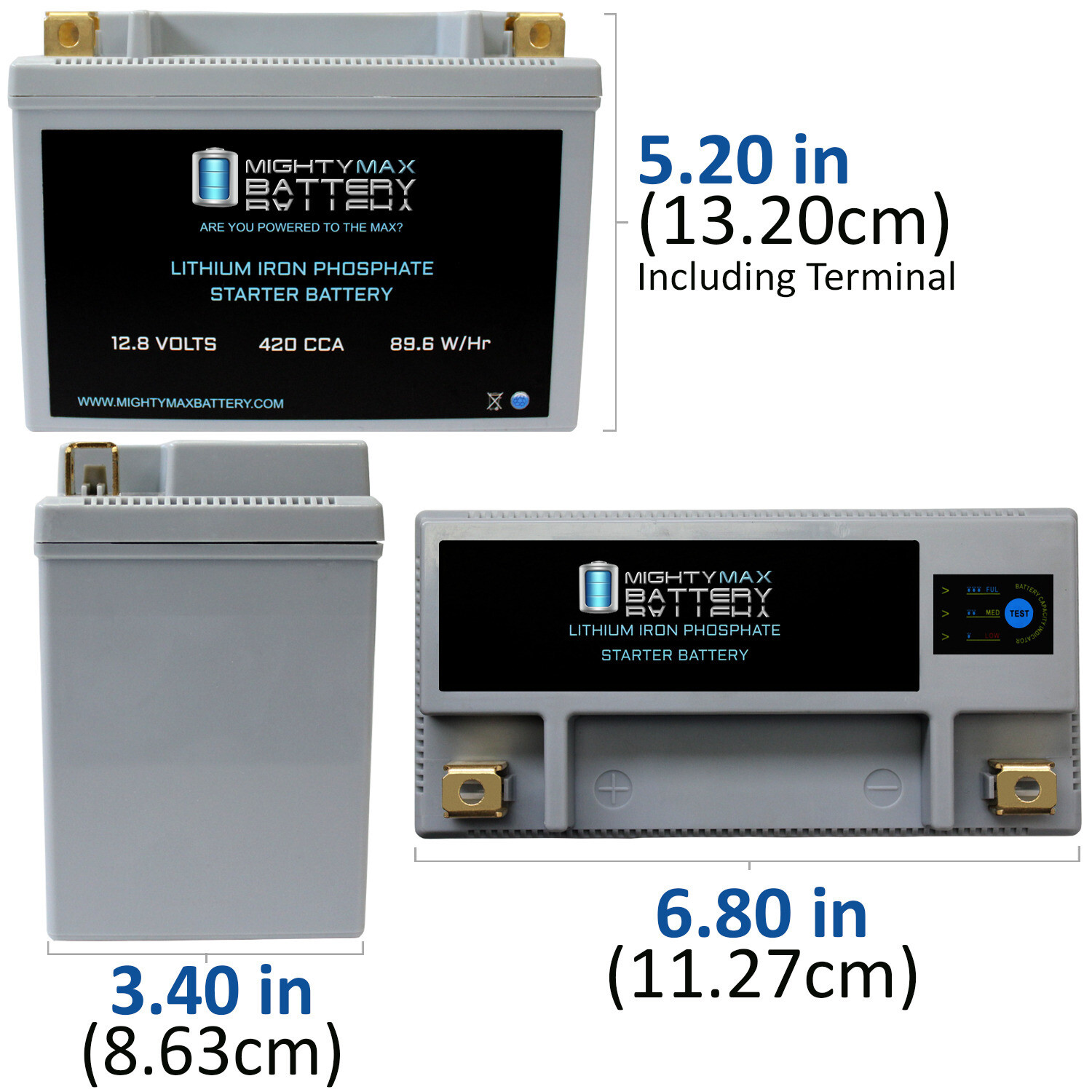 Mighty Max Battery Gyz20h Lifepo484 Mighty Max Gyz20h Lithium Battery Replacement For Arctic Cat 650 650 H1 11 12