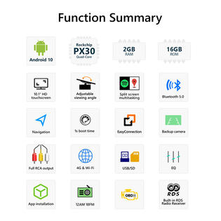 stccra2188usenu1 cam dvr ga2188 eonon 10 1 hd android 10 2 din car stereo fm radio gps bluetooth