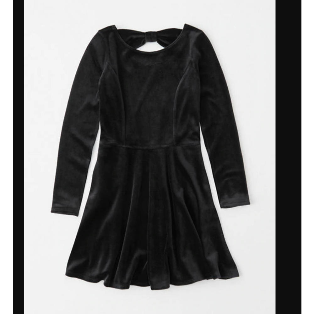 Abercrombie Fitch Abercrombie Navy Velvet Dress Size 7 8 Girls