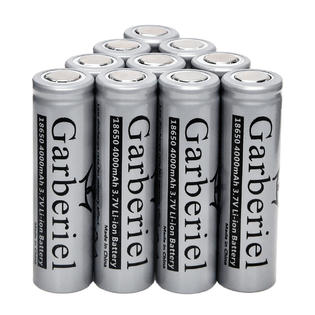 Garberiel 10pcs 18650 Battery 4000mah 3 7v Li Ion Rechargeable Battery Flat Top For Torch