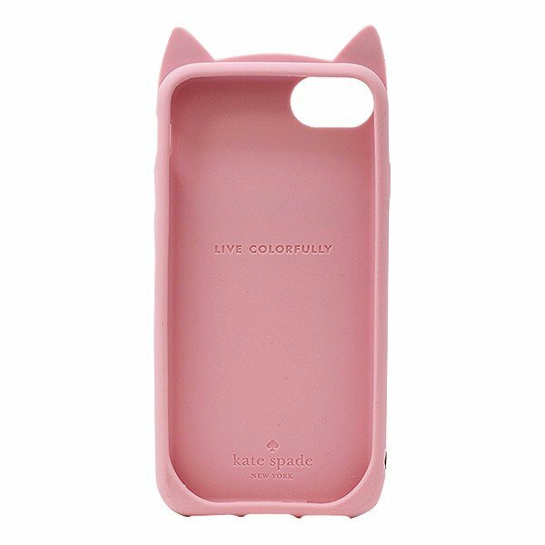 Baru2569 Kate Spade New York Nwt 45 Pink Cat Silicone Iphone 7 8 Case Sc