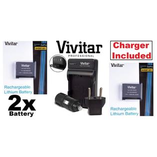 Vivitar 2 Pcs Ahdbt 501 Li Ion Battery With Rapid Charger For Gopro Hd Hero5 Hero 5
