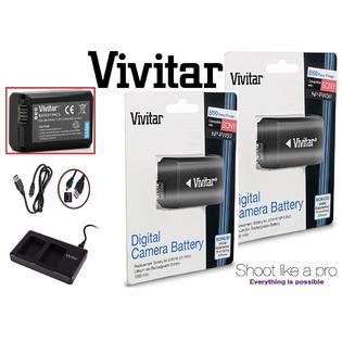 Vivitar New 2 Pc Np Fw50 Li Ion Battery Dual Usb Charger Kit For Sony Dsc Rx10 Iv M4