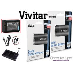 Vivitar Np Fw50 2 Pcs Battery Dual Usb Charger For Sony Nex 5t Nex 5n Nex 5r Nex 3n
