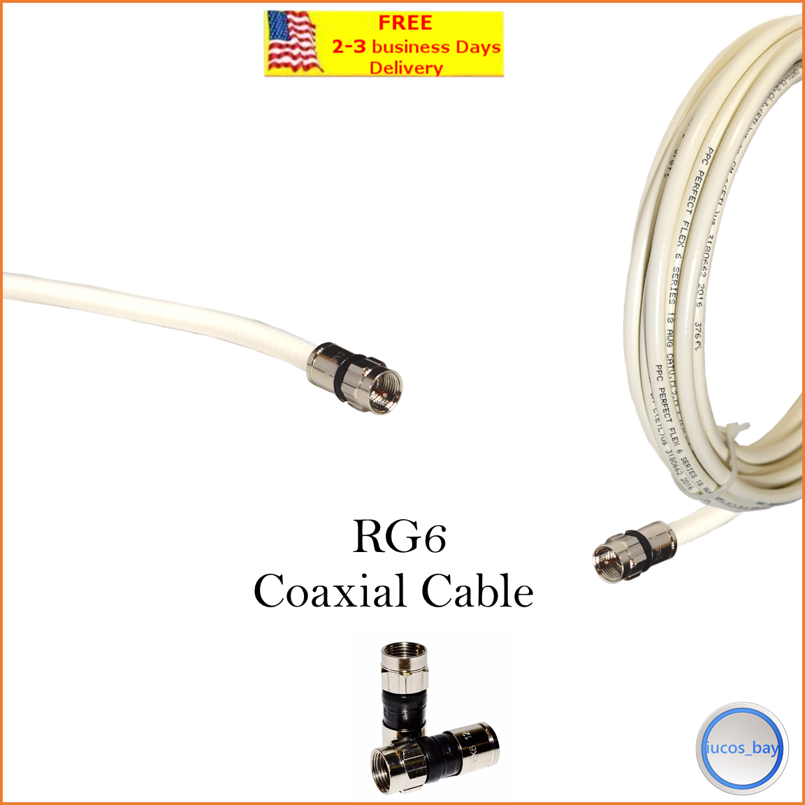 Perfect Flex Ppc Ex6 Plus White Rg6 Coaxial 75 Ohms Cable Indoor Outdoor Catv Digital Satellite 0 5ft Lot