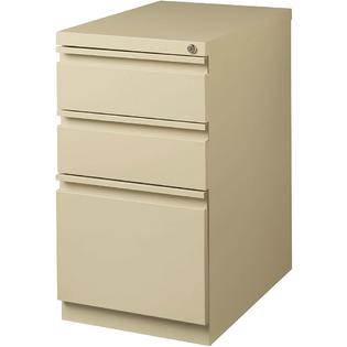 Staples 3 Drawer Mobile Pedestal File Cabinet Putty 20 Inch 375798