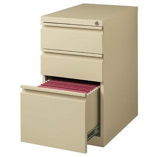 Staples 3 Drawer Mobile Pedestal File Cabinet Putty 20 Inch 375798