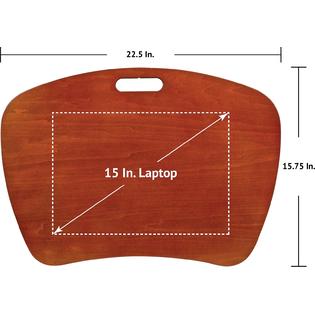 Staples Contour Lap Desk Mahogany Black 2 45188