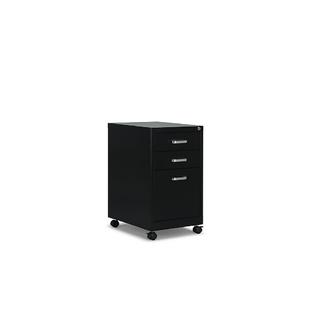 Staples 3 Drawer Vertical File Cabinet Locking Letter Black 19 D