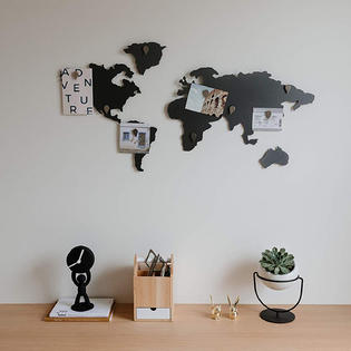 Umbra Magnetic Metal Mappit Stamped Board Room Decor Travel World