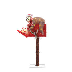 Home Holiday Accent Home Accents Holiday 48 in. 70-Light LED Tinsel Sloth and