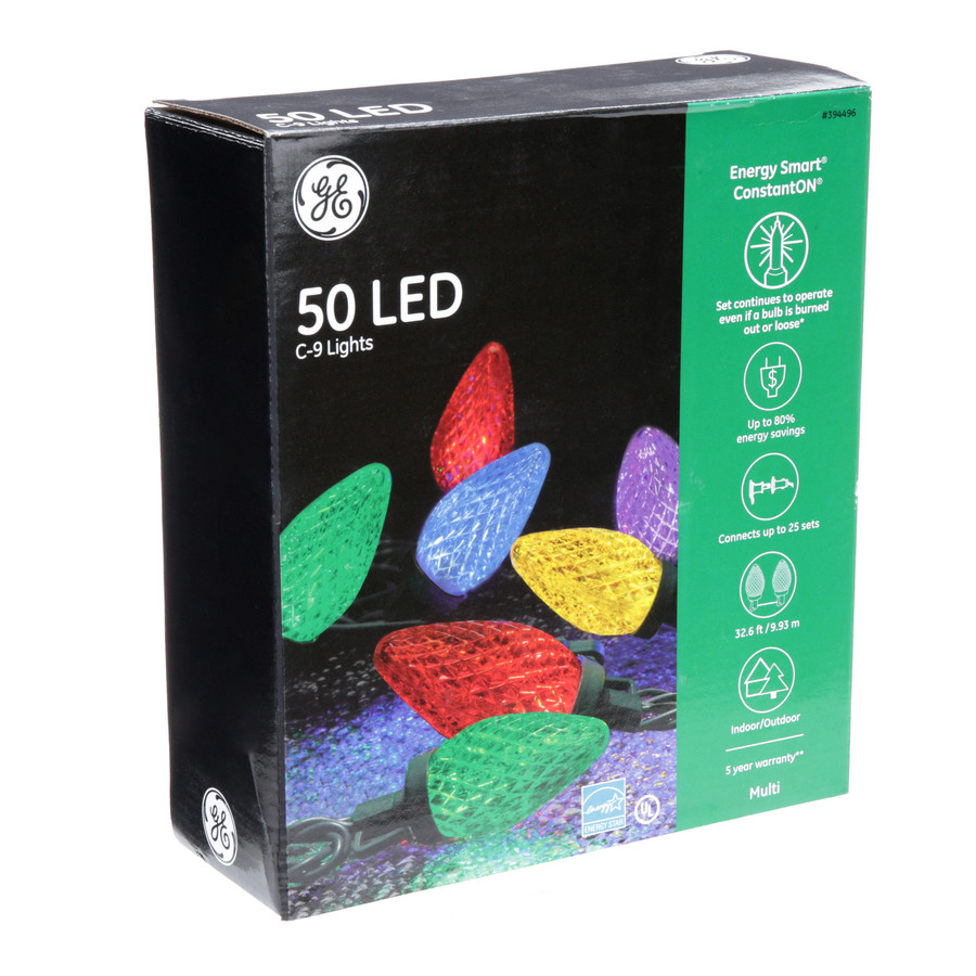 Ge Energy Smart Constanton 50 Multicolor Led C9 Holiday Christmas Light String Ge Led C9 Christmas Lights