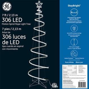 White Led 7 Spiral Christmas Tree Ge Yard Outdoor Decoration