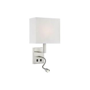 Lite Source Wall Lamp In Silver Finish With Reading Lamp Id