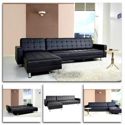Leather Sectional W Sleeper Wade Logan Leather Sectional Sofa Bed Sleeper Modern Couch Furniture Living Room Chaise Pu
