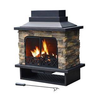 204819159 Sunjoy Huntsville 42 X 24 In Steel Faux Stone Outdoor 204819159 Sunjoy Huntsville 42 X 24 In