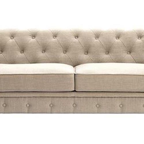 Home Decorators Collection Sofa Gordon Natural Linen Tufted