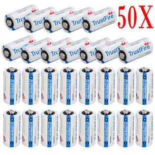 50pcs Cr123a Trustfire 3v Lithium Batteries Cr123a Dl123 123 El123 Cr17345