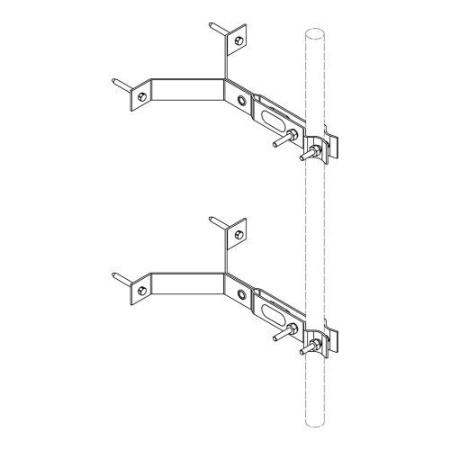 Nello 102850 8" Clearance Antenna Mast Wall Mount for up to 1-3/4" O.D. Mast