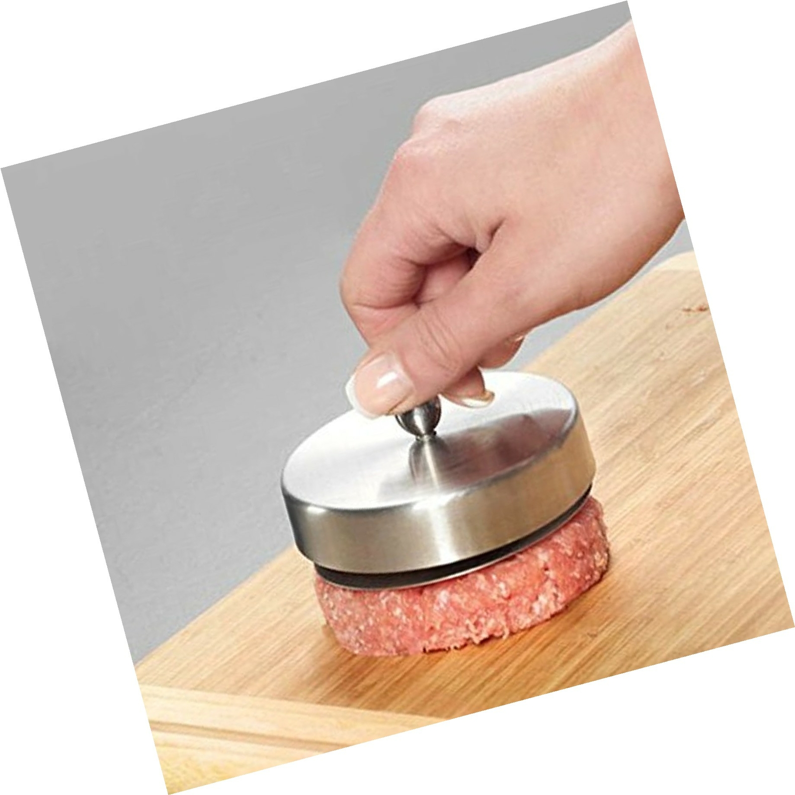 Non-stick single hamburger press