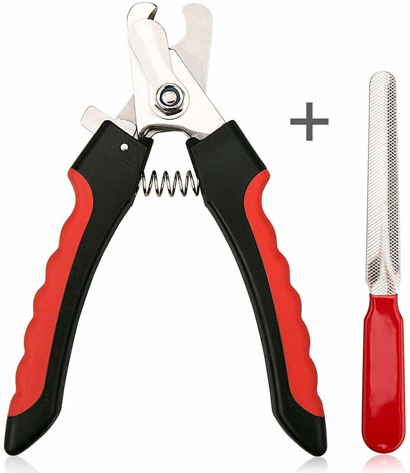 Qumy Cat Dog Nail Clippers Trimmer With Safety Guard To Avoid Over