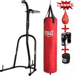 Everlast Heavy Bag Stand Everlast Reg Dual Station Heavy Bag Stand With 70 Lb Kit Bonus Sd Boxing
