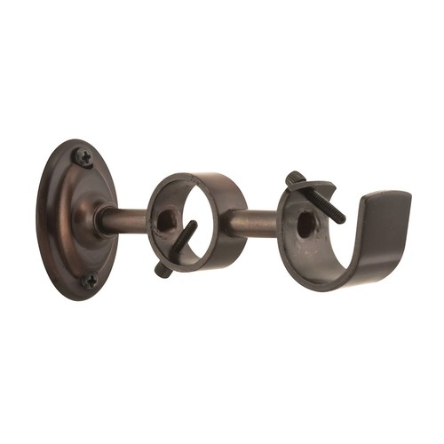 Ceiling Mount Curtain Rod Allen Roth Double Curtain Rod Bracket Durable Wall Ceiling Mount Sienna Bronze Zinc