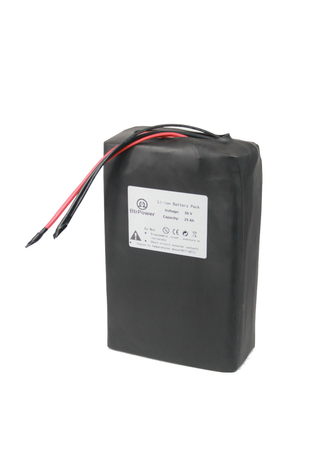 Btrpower 36 Volt 25 Amp Hour Li Ion Lithium E Bike Scooter Battery With Charger Bms 500w