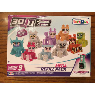 Da Lite 3dit Animal Creator Mega Pack Refill Molding Set Of 9 New