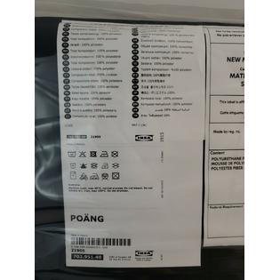 Ikea Poang Cushion And Cover Only Black Knisa 703 951 40 Chair Not