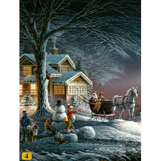 White Mountain Terry Redlin Winter Wonderland Boxless Puzzle