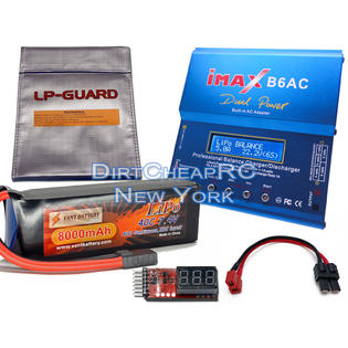 Combo Imax B6ac Charger 7 4v 8000mah 40c Lipo Battery Traxxas Slash Stampede 4x4