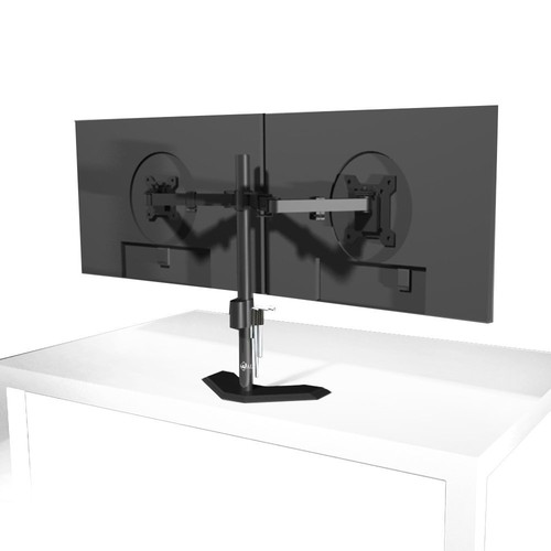 Wali Mf002 Free Standing Dual Lcd Monitor Fully Adjule Wali Free Standing Dual Lcd Monitor
