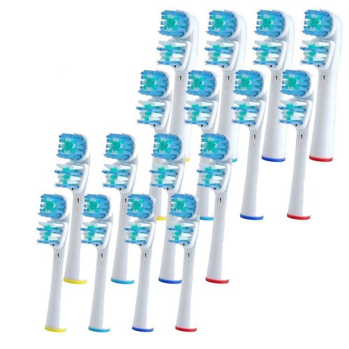 YUMSUM 16 Pcs Electric Toothbrush Replacement Double Heads Generic SB-417A.