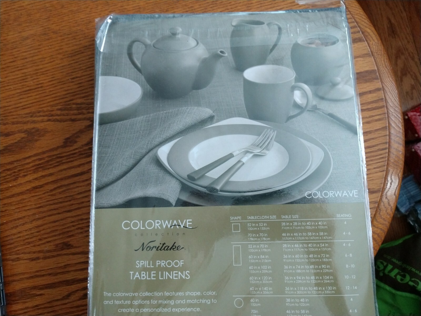 Colorwave Collection Noritake Spill Proof Table Linens 60 X 84 Oblong Slate