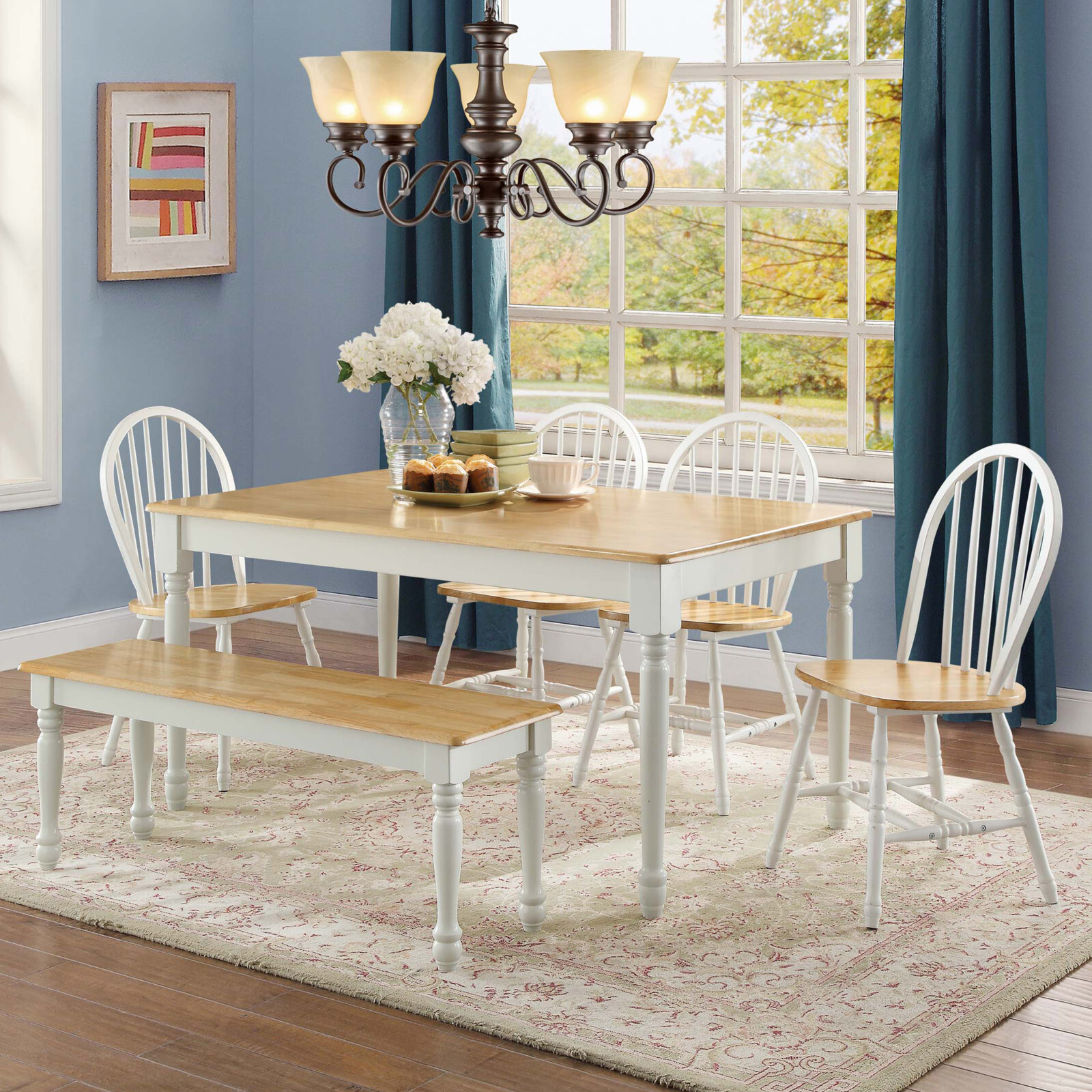 Better Homes Gardens Farmhouse Bench Dining Kitchen Room Seat