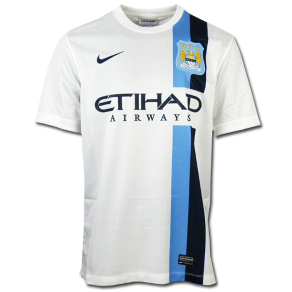 Nike Nike Manchester City Short Sleeve Away Replica Jersey White 574868 106