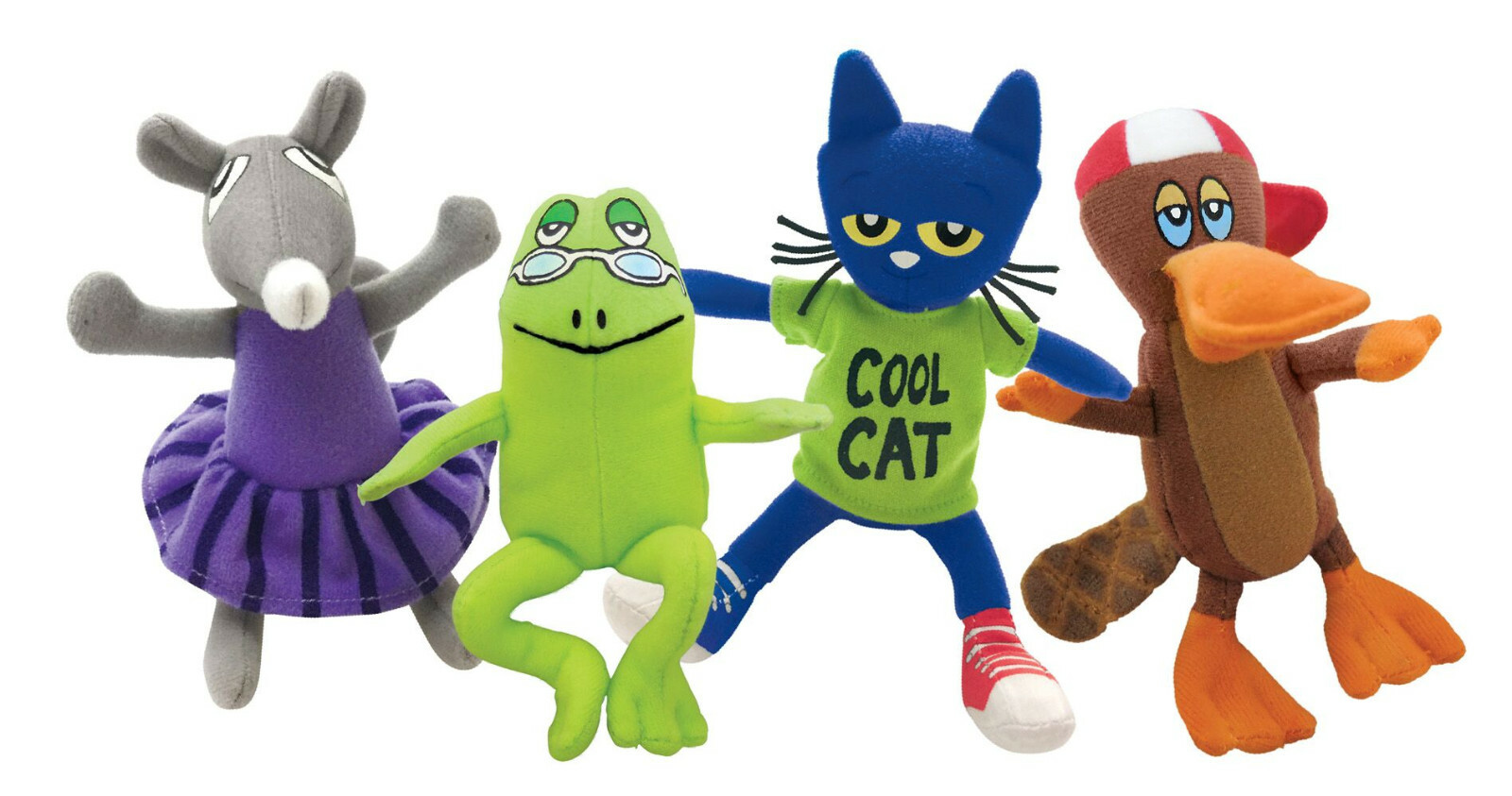 Merrymakers Merrymakers Pete The Cat And Friends Mini Plush Playset