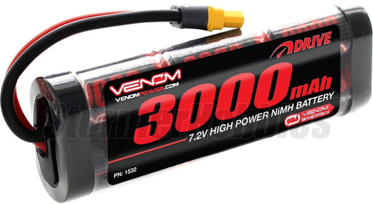 Venom 3000mah 7 2v 6 Cell Nimh Battery Pack With Universal Connector Ven1532