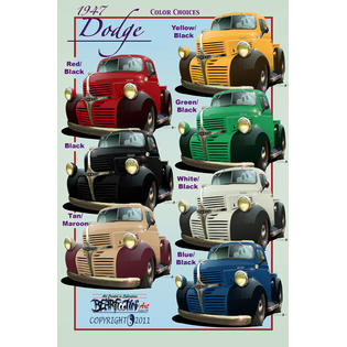 Fat Cat Wall Graphics Db 1947 Antique Pickup Truck 4x4 2ft Cartoon