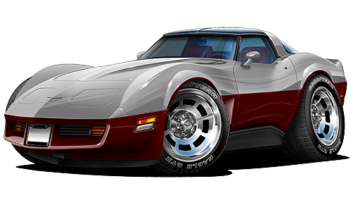 Fat Cat Wall Graphics 1980 82 Corvette L 82 With 2 Tone Paint Wall Graphic Vinyl Decal Home Decor New