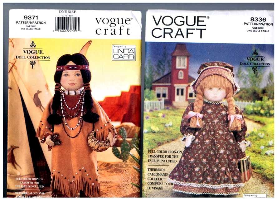 Vogue Patterns Vogue 8336 9371 Patterns Doll Clothes Native