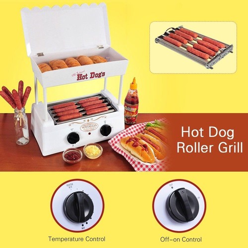 Electric Hot Dog Cooker Nostalgia Electrics Vintage Hot Dog Roller Grill Machine With Bun Warmer Old Fashioned