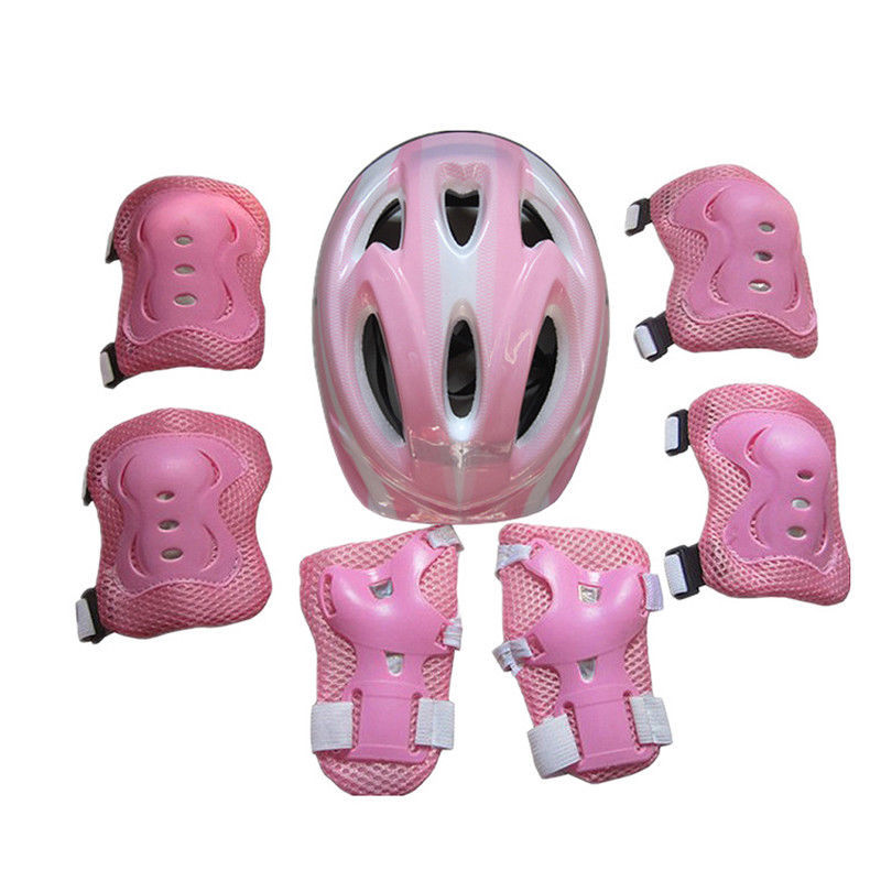 Energy Girl Boy Kids Safety Helmet Knee Elbow Pad Kit For Cycling Skate Mountain Bike