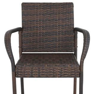 Brown Rattan Chair Bar segawe 4pcs rattan wicker barstool indoor outdoor patio furniture bar stool brown