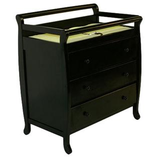 Dream On Me Changing Table 3 Drawer Storage Black Hardwood Baby